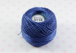 Пряжа Ирис 100% хлопок 10г 82м №3118 синий