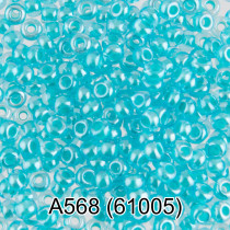 Бисер Чехия " GAMMA" круглый 1 10/ 0 2. 3 мм 5 г 1- й сорт А568 голубой ( 61005 ) 
