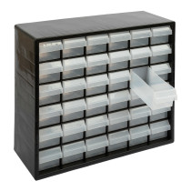 " Gamma" Органайзер пластиковый с выдвижными ячейками 36 шт. ОМ- 036 пластик 39. 5 x 13. 5 x 32 см черный